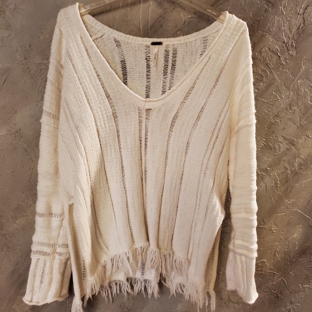 Free people fringe sweater